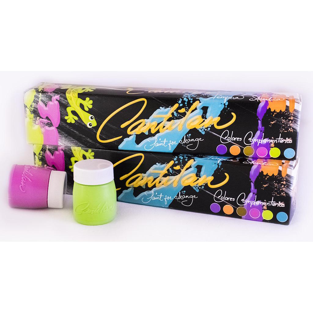 Témpera CANTILÁN Complementario, Juego de 6 colores