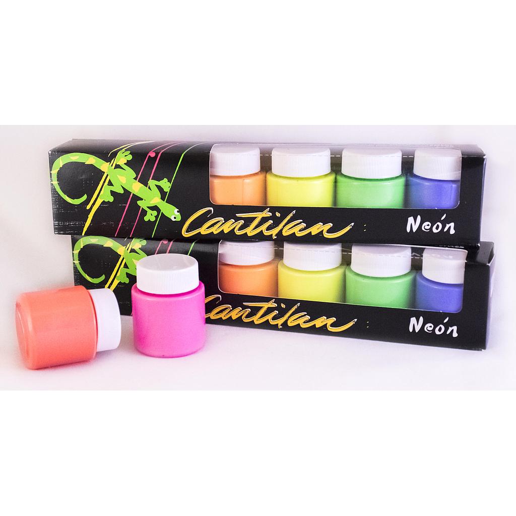 Témpera CANTILÁN NEON, Juego de 6 colores