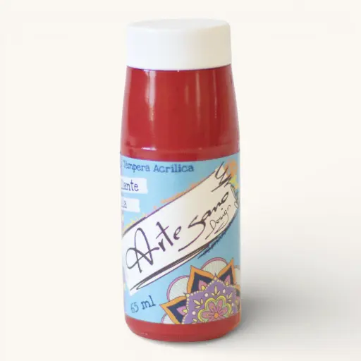 Témpera ARTESANO DESIGN, Brillante 65 ml -505- Rojo Básico